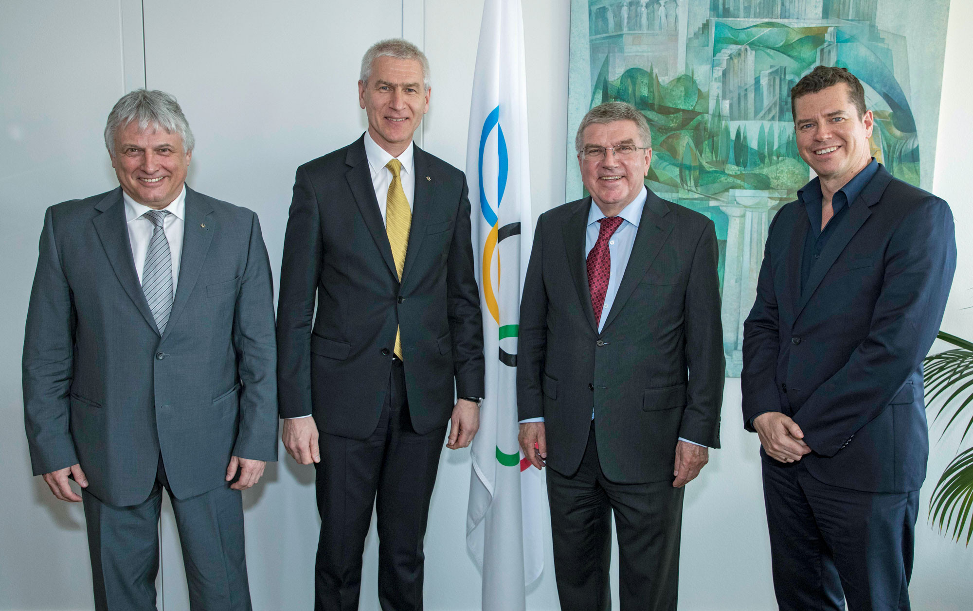 FISU and IOC officials pictured meeting in Lausanne ©FISU