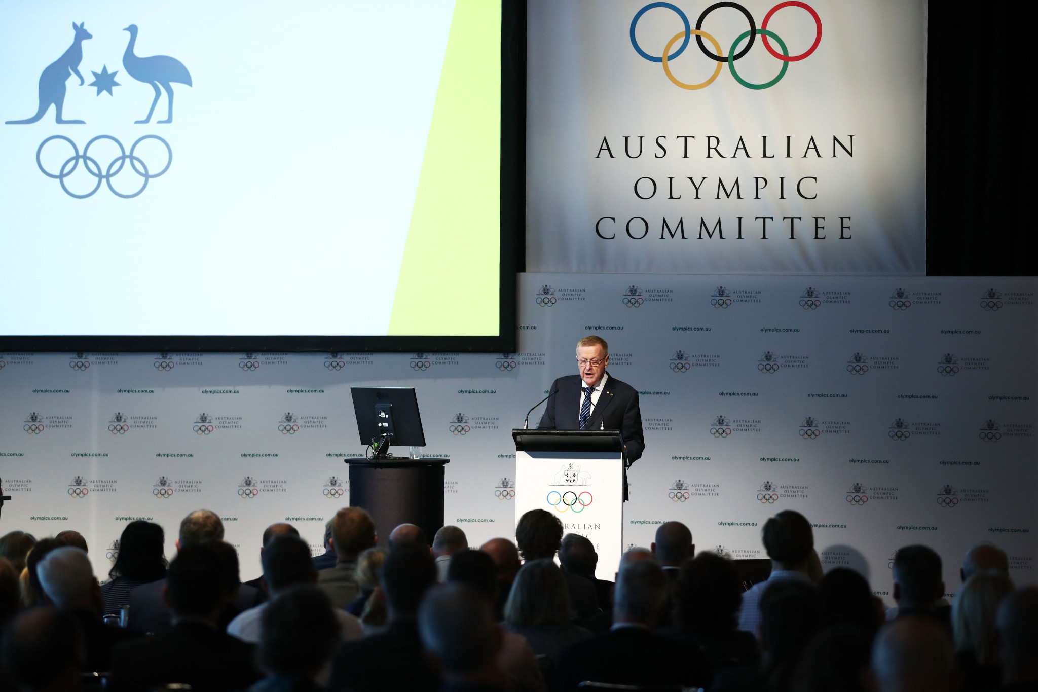 The deal between the AOC and ASICS was announced by President John Coates ©Getty Images