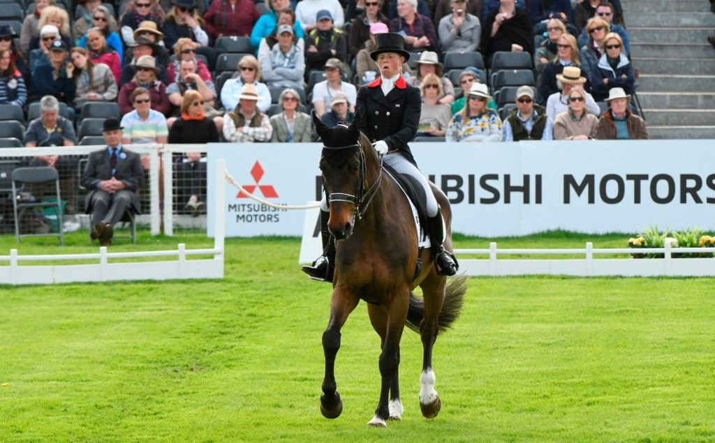 Debutant Canter upsets odds to top dressage rankings after day one of Badminton Horse Trials