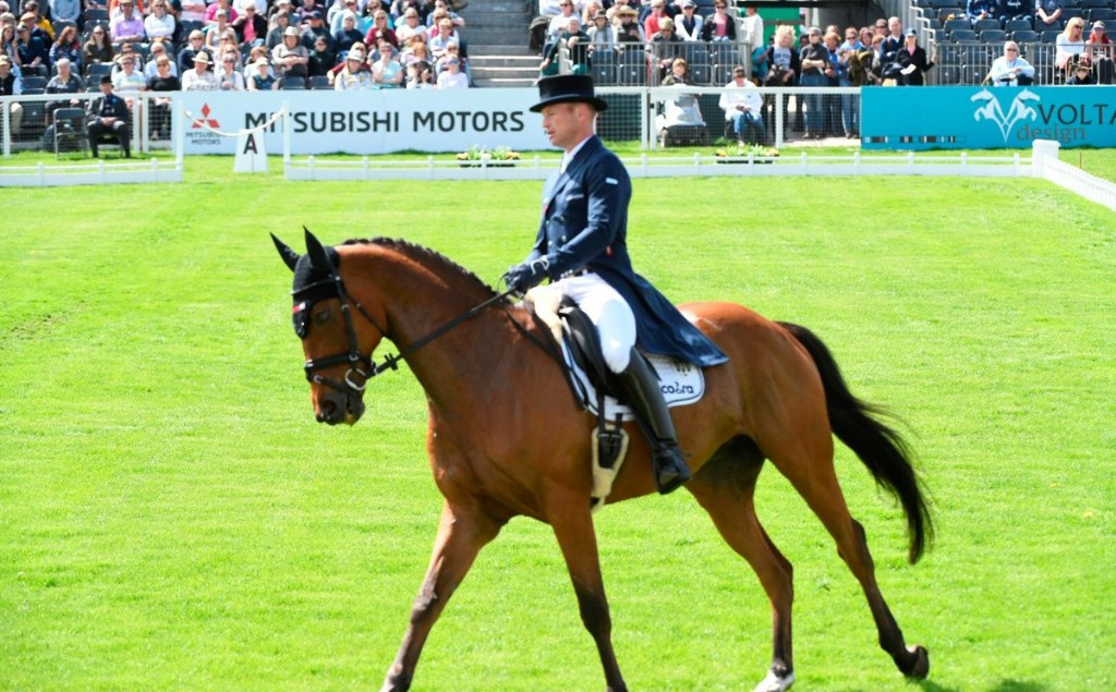 Olympic champion Michael Jung currently sits second in the table ©Badminton Horse Trials/Twitter