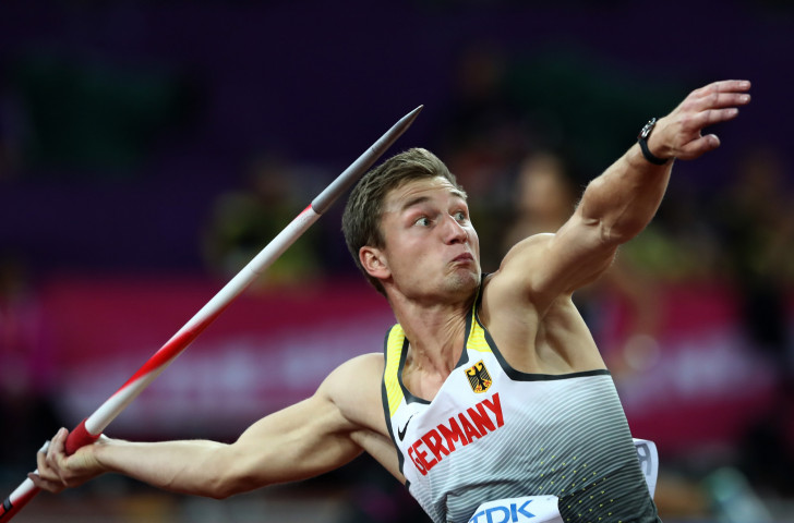 Germany's Thomas Rohler will seek to make a similar impact in tomorrow's opening IAAF Diamond League meeting in Doha to the one he made last year, when he produced an effort of 93.90m ©Getty Images  