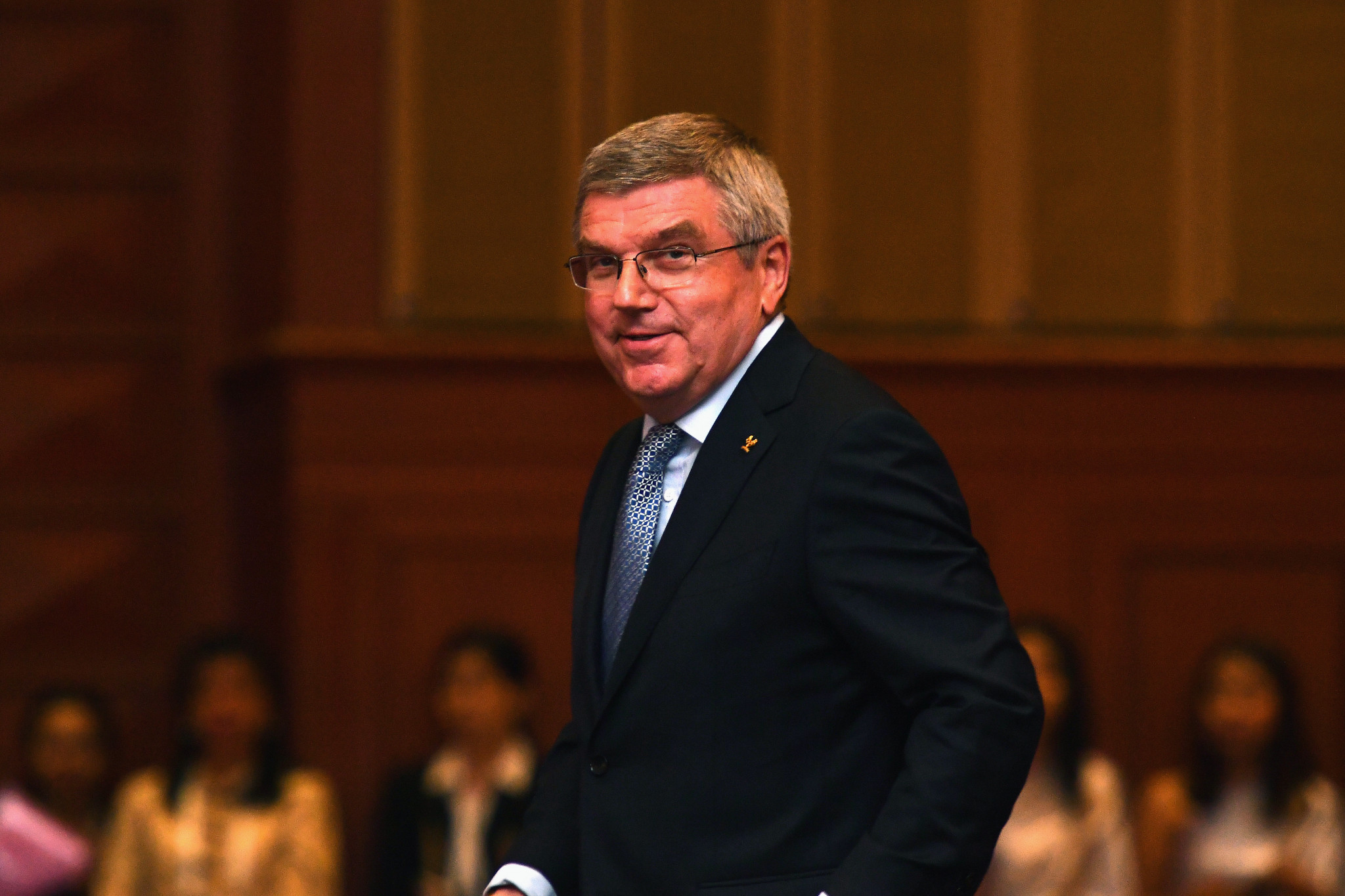 IOC President Thomas Bach stopped short of praising the move from the ITTF, which came when the World Team Table Tennis Championships in Halmstad was already at the quarter-final stage ©Getty Images