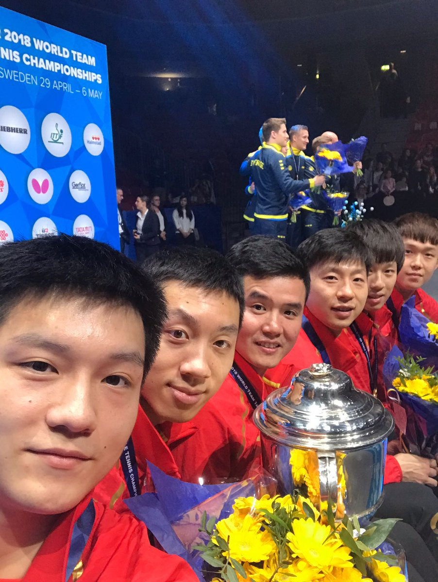 China won their ninth consecutive men's title ©ITTFWorld/Twitter