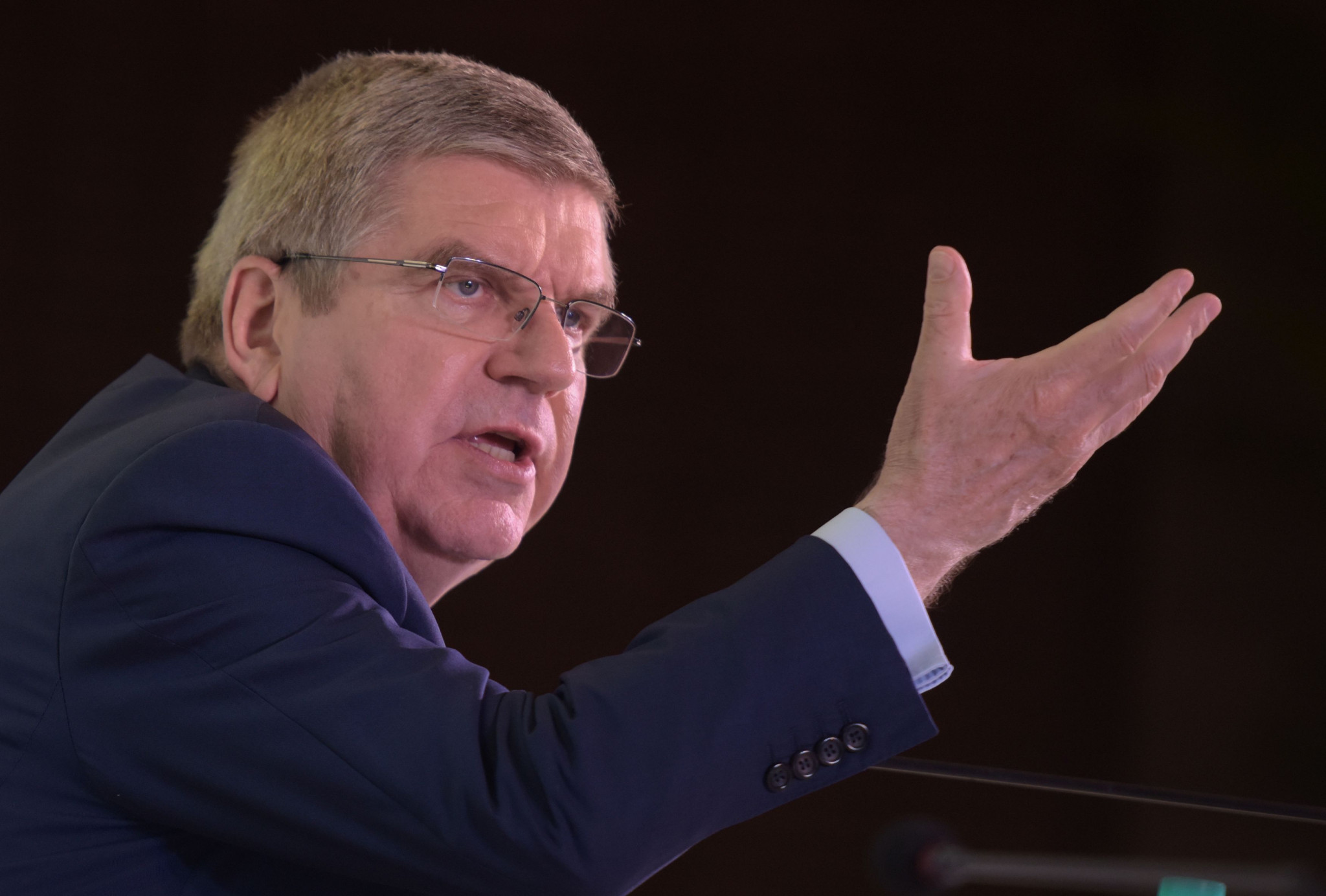 Thomas Bach batted-off questions from Russian journalists during the Executive Board meeting ©Getty Images
