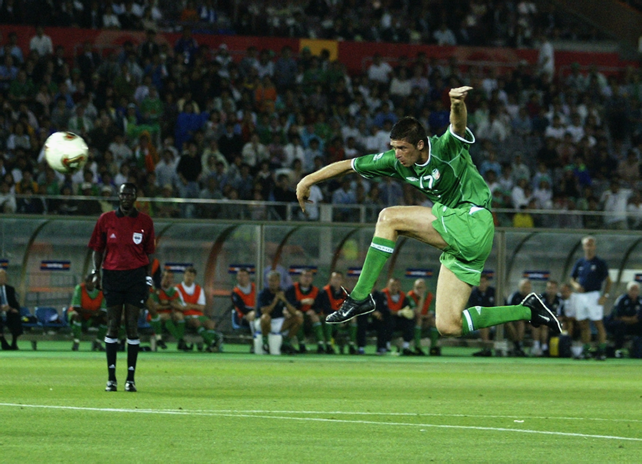 Niall Quinn scored 21 goals in 92 appearances for the Republic of Ireland ©Getty Images