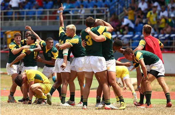 South Africa clinched boy's rugby sevens gold with a 31-20 victory over Australia ©Getty Images