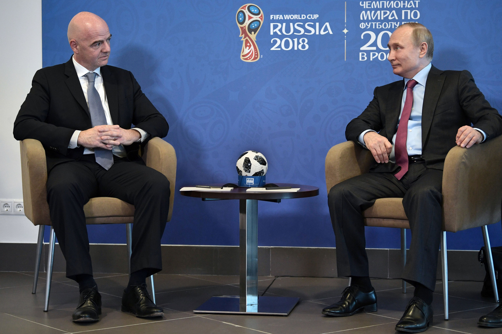 FIFA President Gianni Infantino praised Russia's preparations during a recent televised meeting ©Getty Images