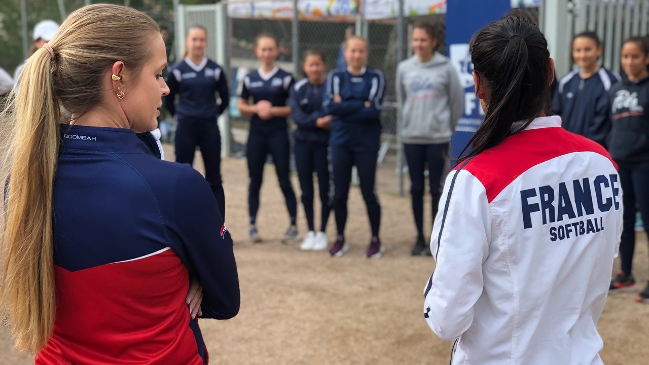 Training sessions aimed at France's up-and-coming softball athletes were held in Boulouris to coincide with the conclusion of the event last week ©WBSC