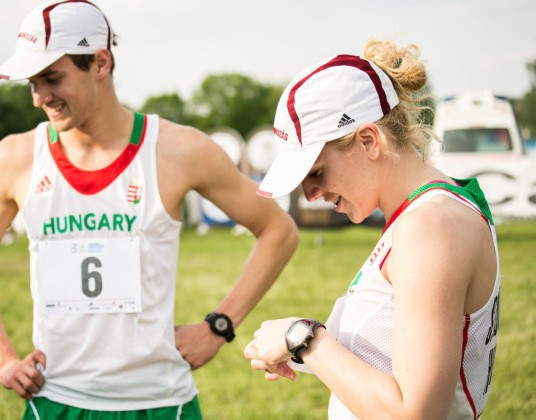 Demeter Bence and Kovacs Sarolta led Hungary to gold on home soil ©Hungarian Modern Pentathlon Association