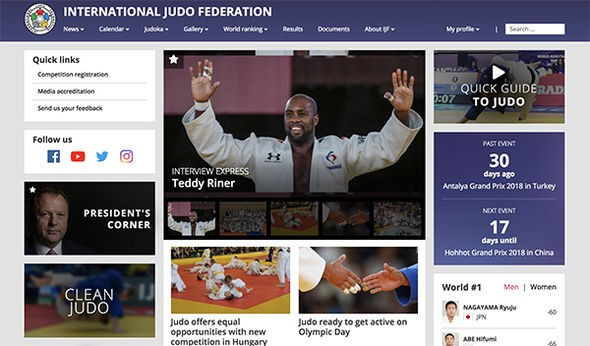 The IJF have launched a new-look website as the countdown to Tokyo 2020 begins ©IJF
