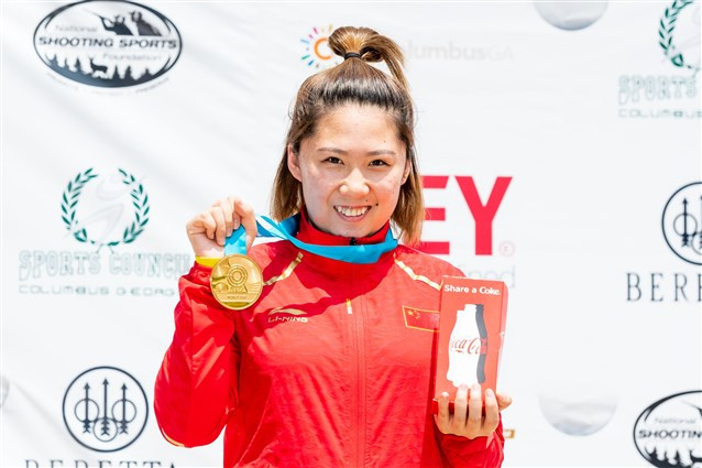Wu Mingyang was one of two Chinese gold medallists on the opening day of the ISSF World Cup in Fort Benning ©ISSF