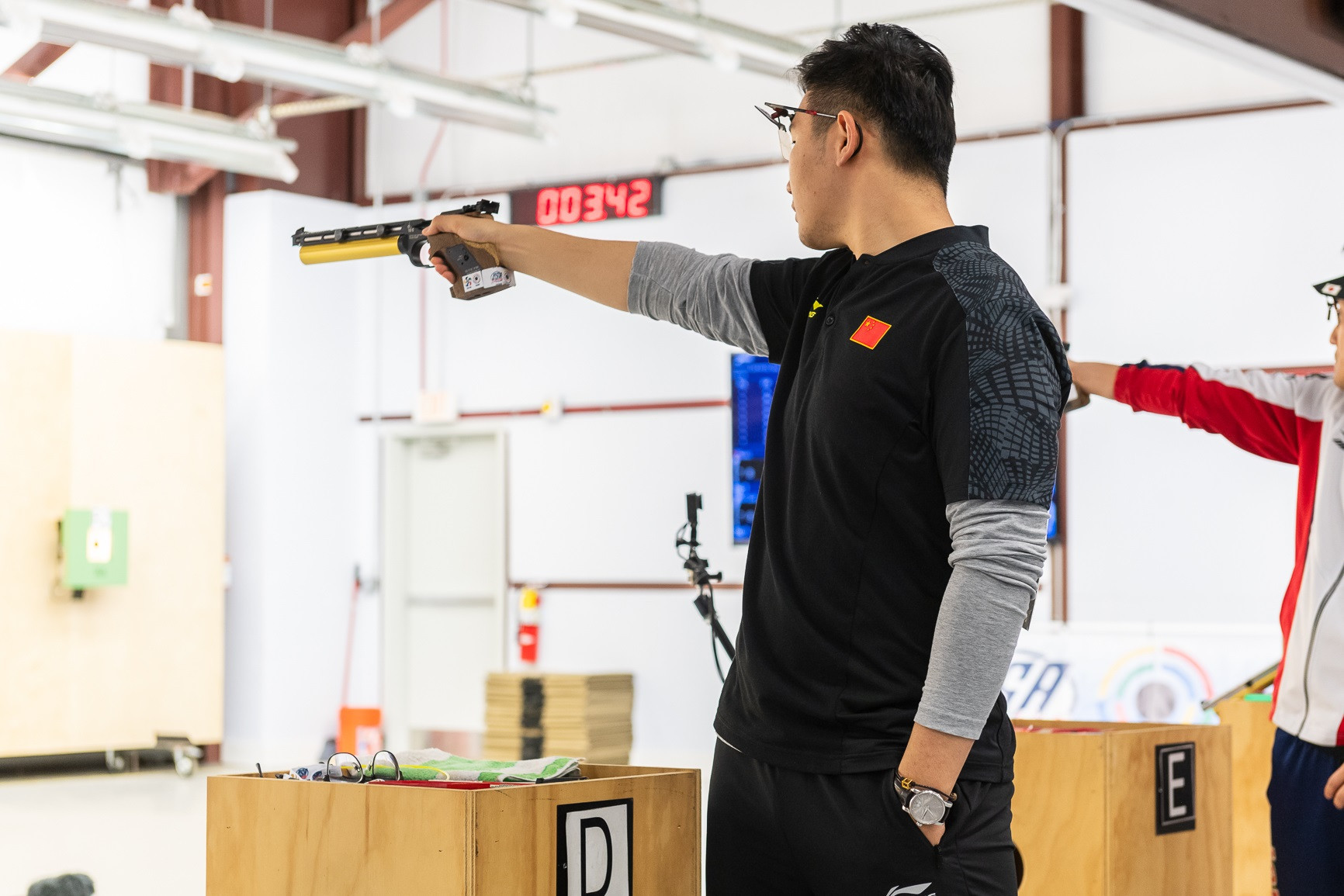 China's Wu Jiayu came out on top in the men's 10m air pistol event ©ISSF