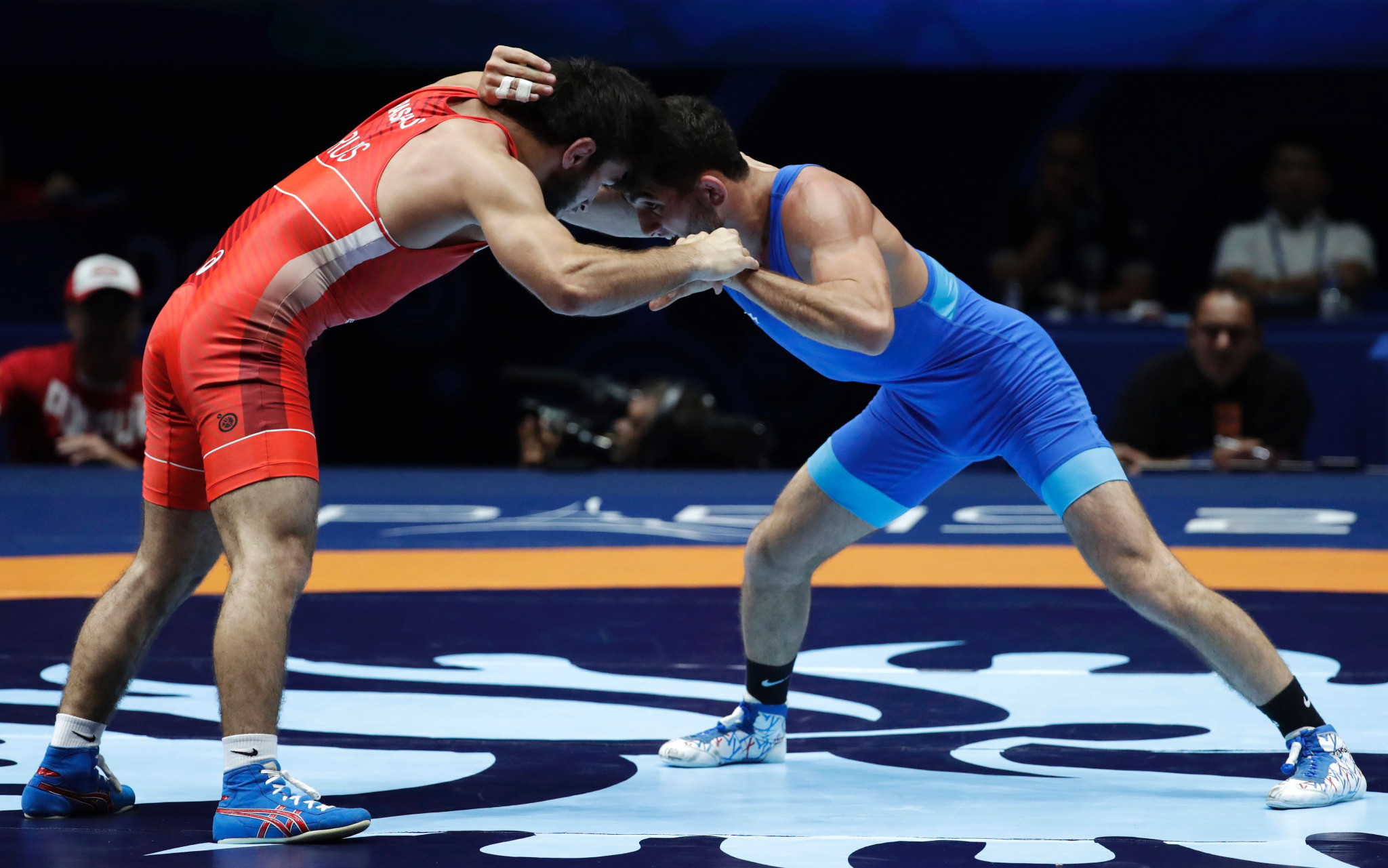 Gadzhimurad Rashidov, left, is among other Russians to lead the world rankings ©Getty Images