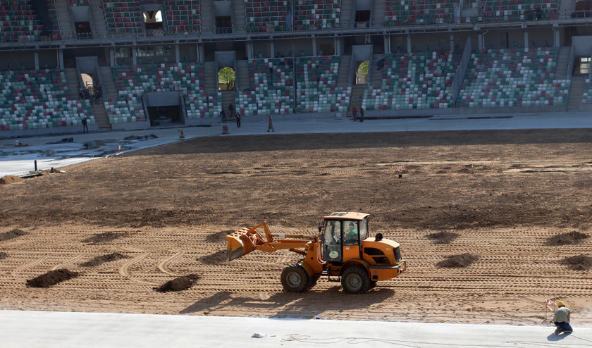 The installation of the pitch and running track is set to begin shortly ©Belarus Ministry of Sport and Tourism