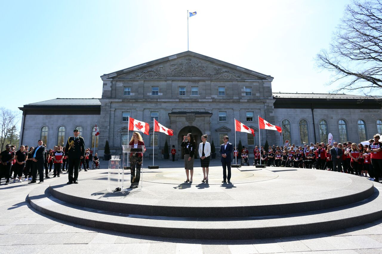 Canada's Olympic and Paralympic athletes were recognised at Rideau Hall ©COC