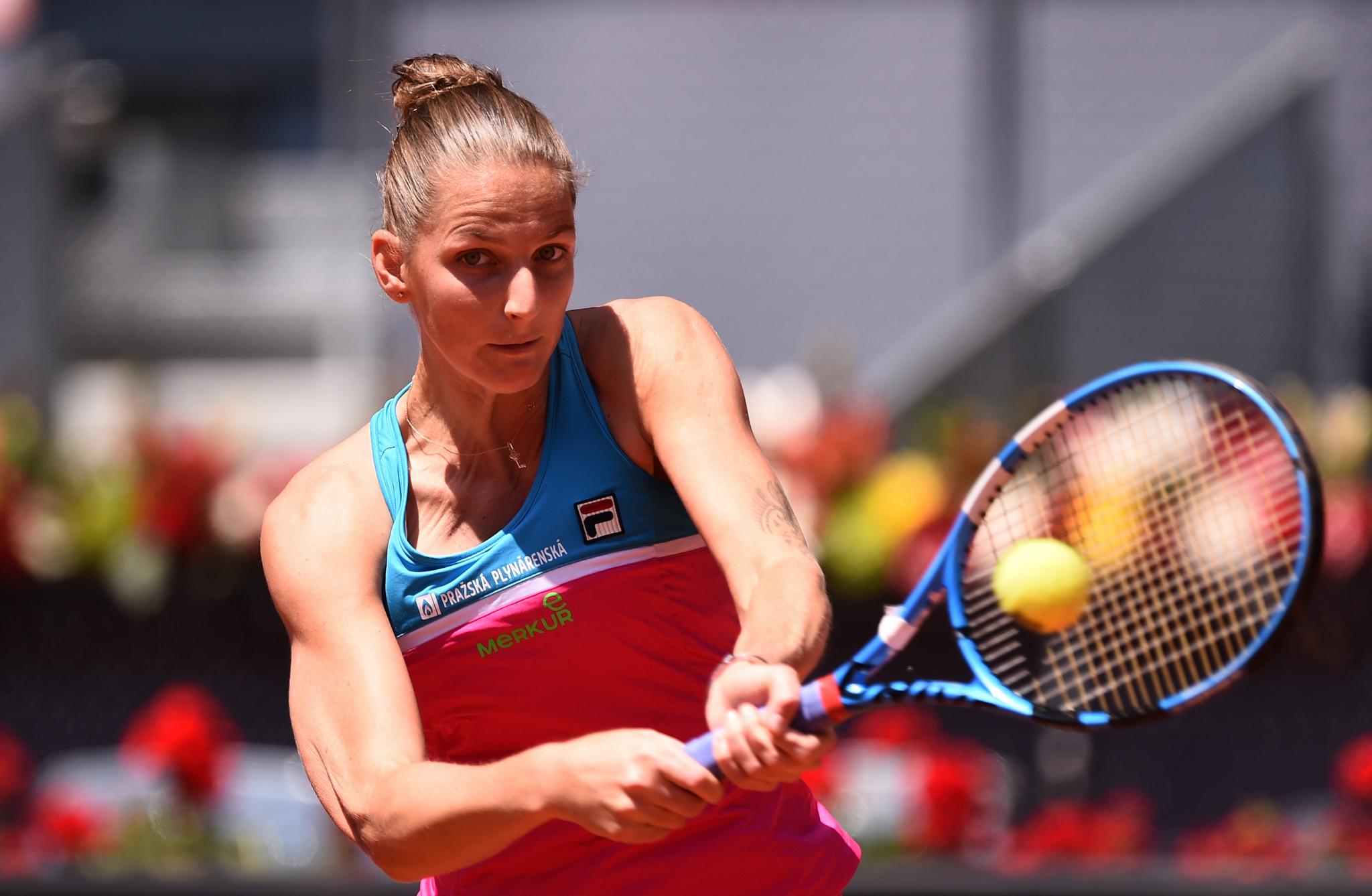 Karolina Pliskova produced a shock win over Simona Halep ©Getty Images