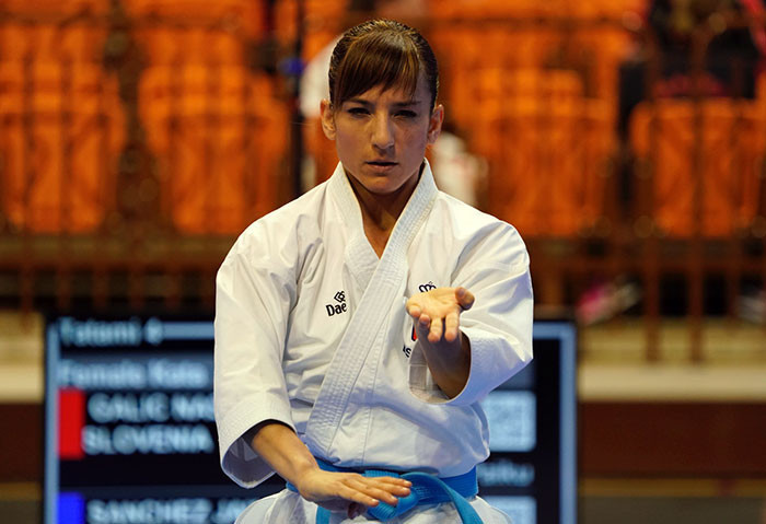 Sandra Sanchez progressed to the women's kata final ©WKF