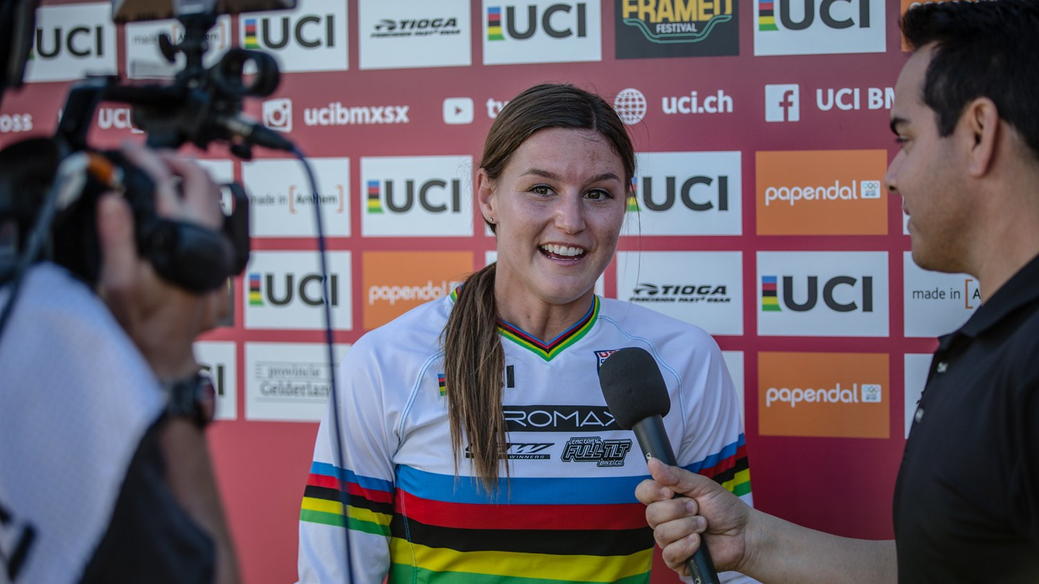 World champion Alise Willoughby will hope to back up her victory in the second race in Papendal ©UCI/Craig Dutton