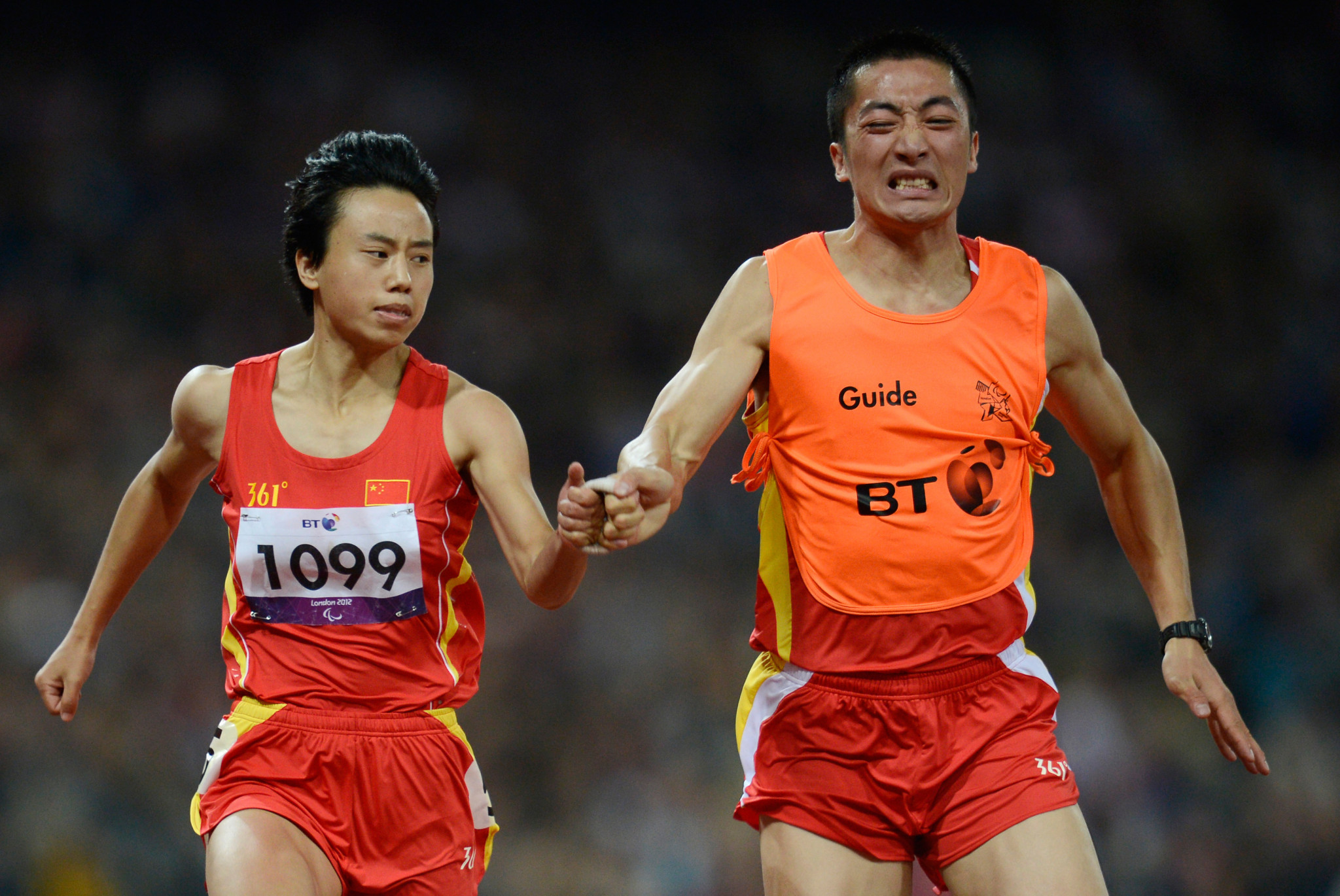 Double Paralympic sprint gold medallist Zhou Guohua recorded a world leading attempt in the long jump ©Getty Images