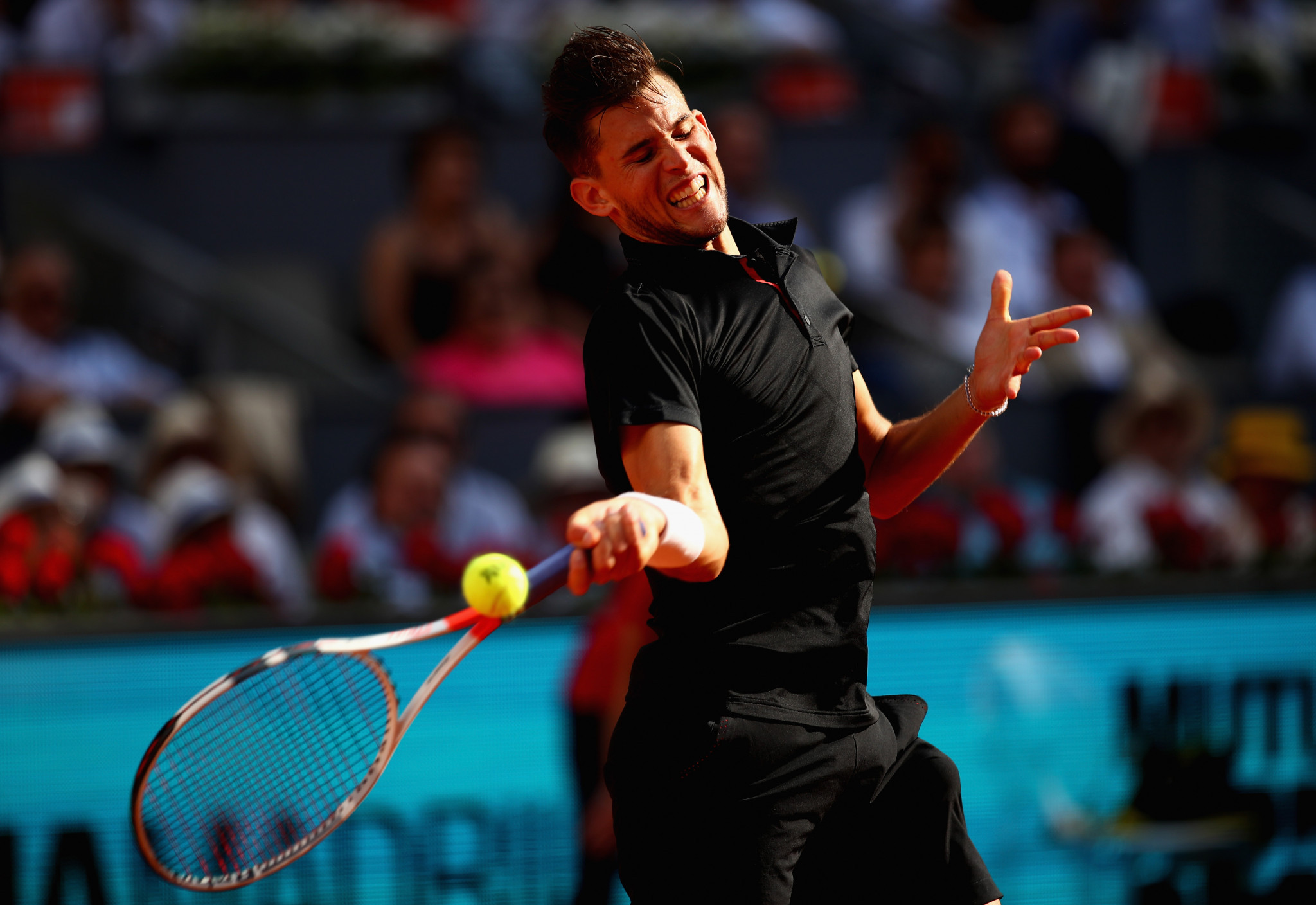 Dominic Thiem beat Rafael Nadal at the Mutua Madrid Open today ©Getty Images