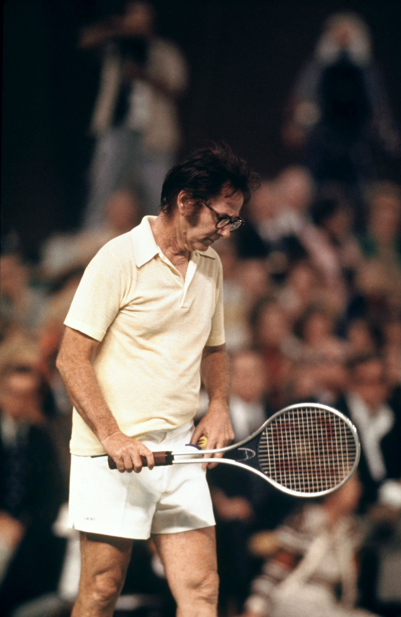A 55-year-old Bobby Riggs on court in 1973 - the year he played Margaret Court and Billie Jean King in two momentous matches ©Getty Images  