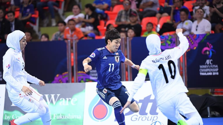 Iran scored three quick goals in the second half to take the game away from their Japanese opponents ©AFC
