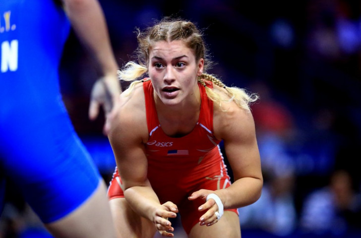 Helen Maroulis triumphed in the women's freestyle 55kg category to earn her first world title ©Martin Gabor/UWW