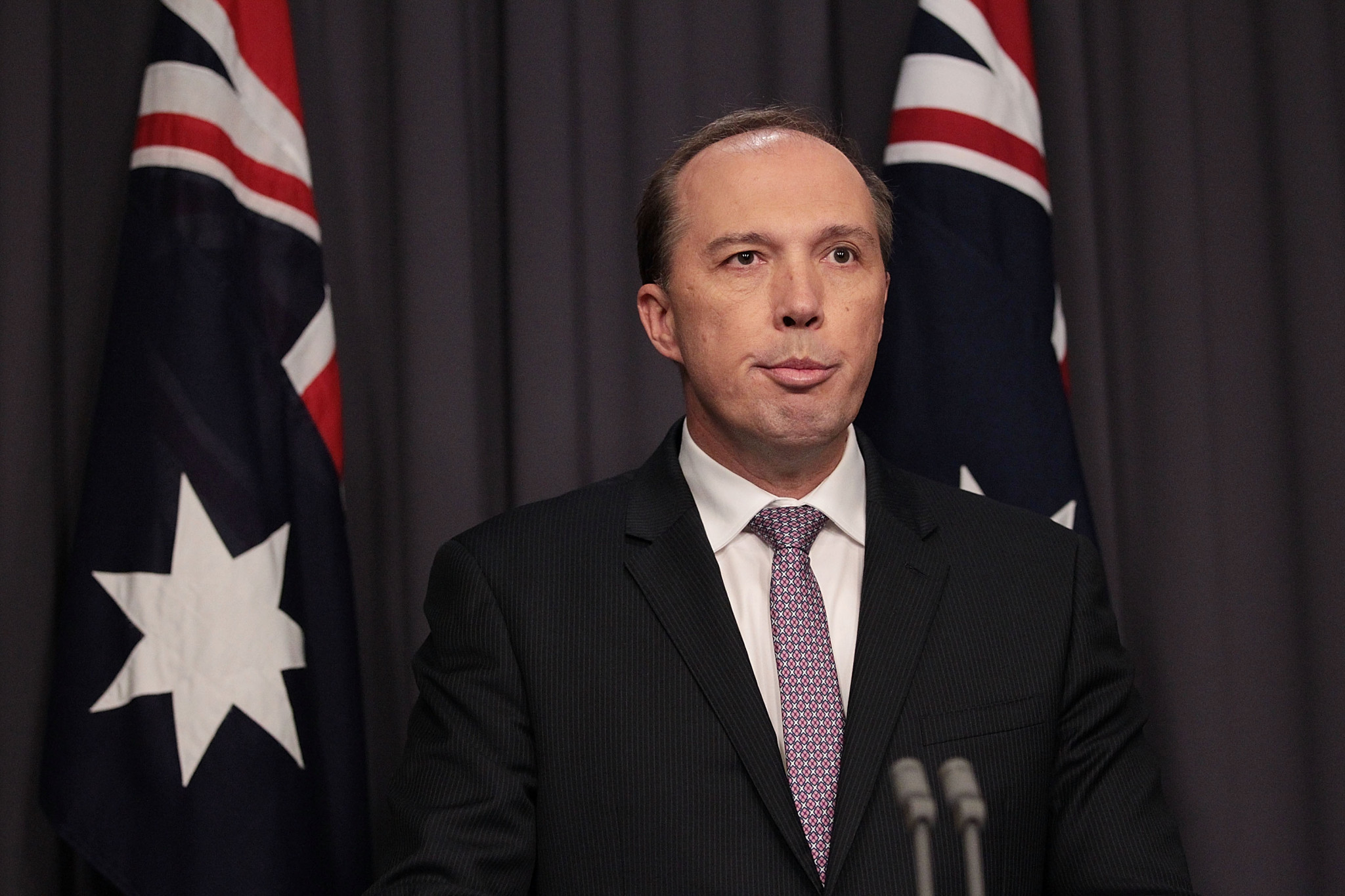Home Affairs Minister Peter Dutton has urged missing athletes to give themselves up ©Getty Images