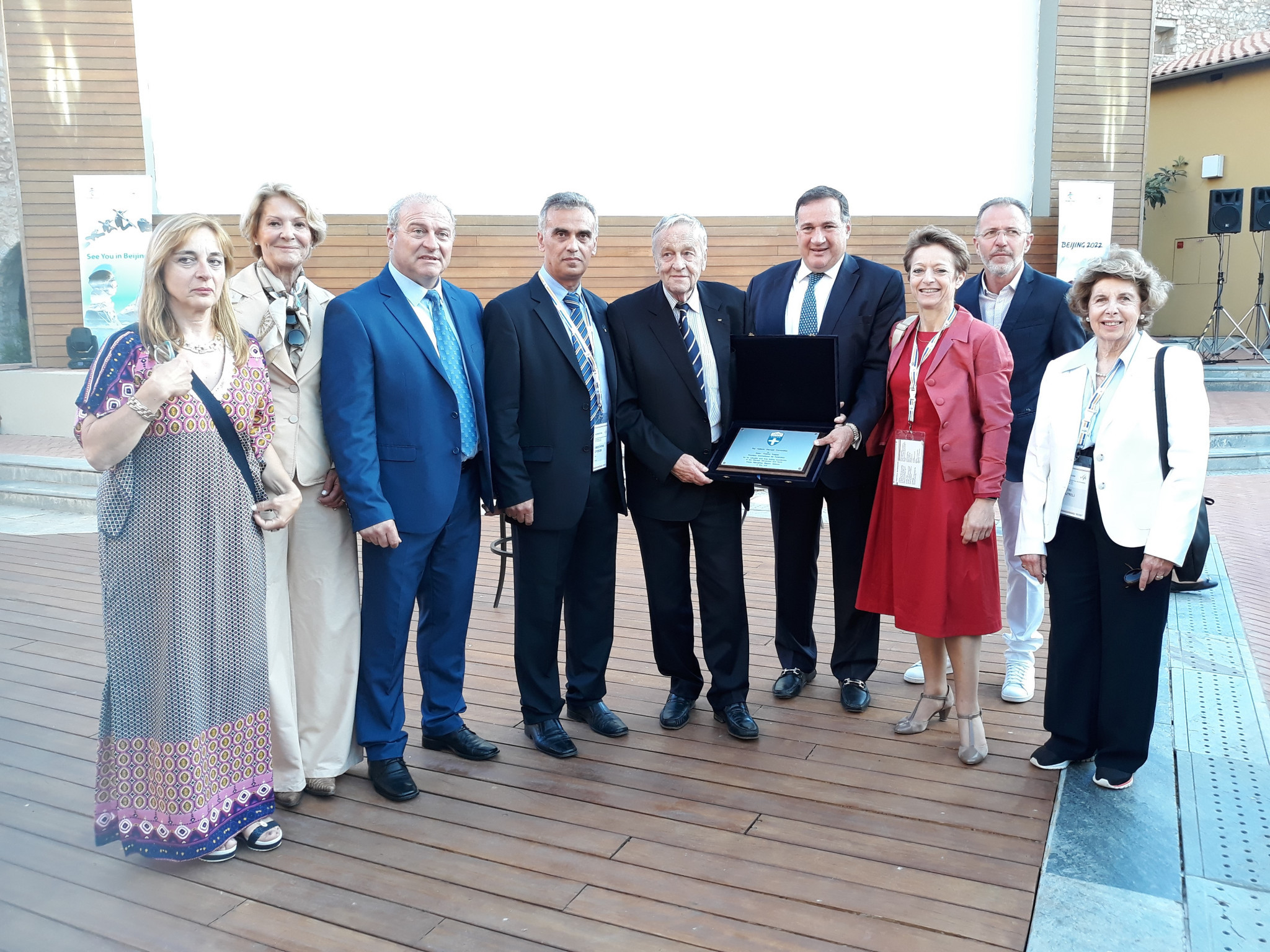 Hellenic Olympic Committee honour Kasper during FIS Congress