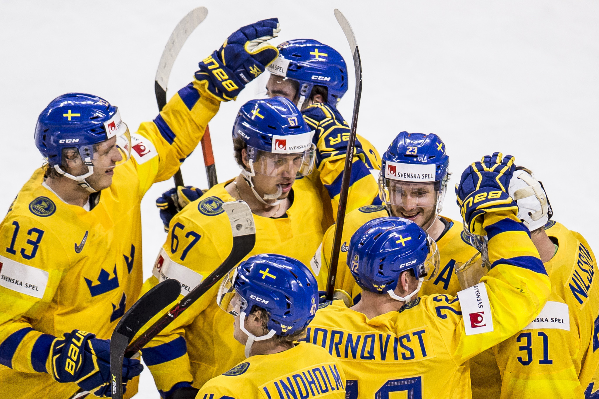 Sweden came from behind to beat Russia in the final round of group matches at the IIHF World Championship ©Getty Images