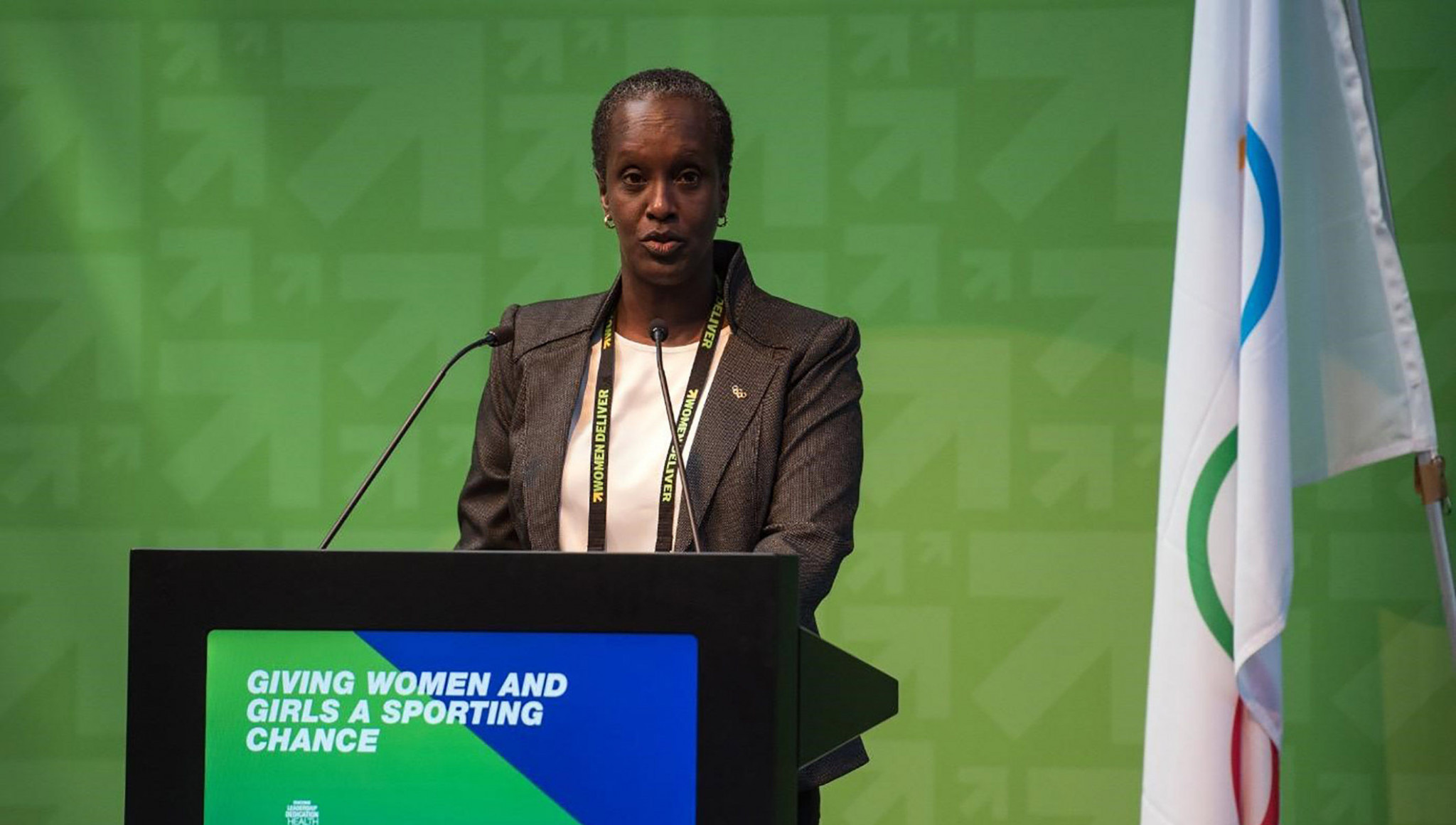 Lydia Nsekera has spoken before the World Conference on Women and Sport ©IOC