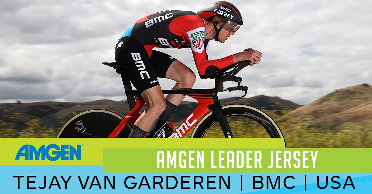 Tejay van Garderen claimed the overall race lead by winning stage four ©Twitter/AmgenTOC