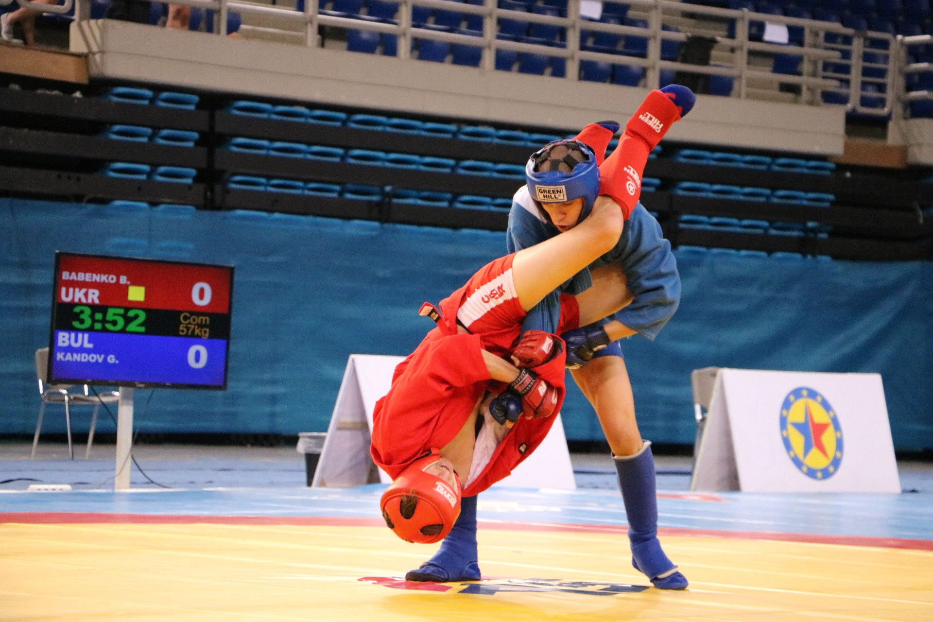 Compatriot Bohdan Babenko beat Bulgaria's Georgi Kandov in the combat men's 57kg final ©FIAS