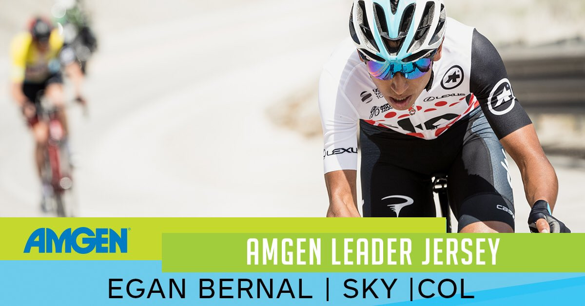 Egan Bernal moved back into the race lead at the Tour of California ©Twitter/AmgenTOC