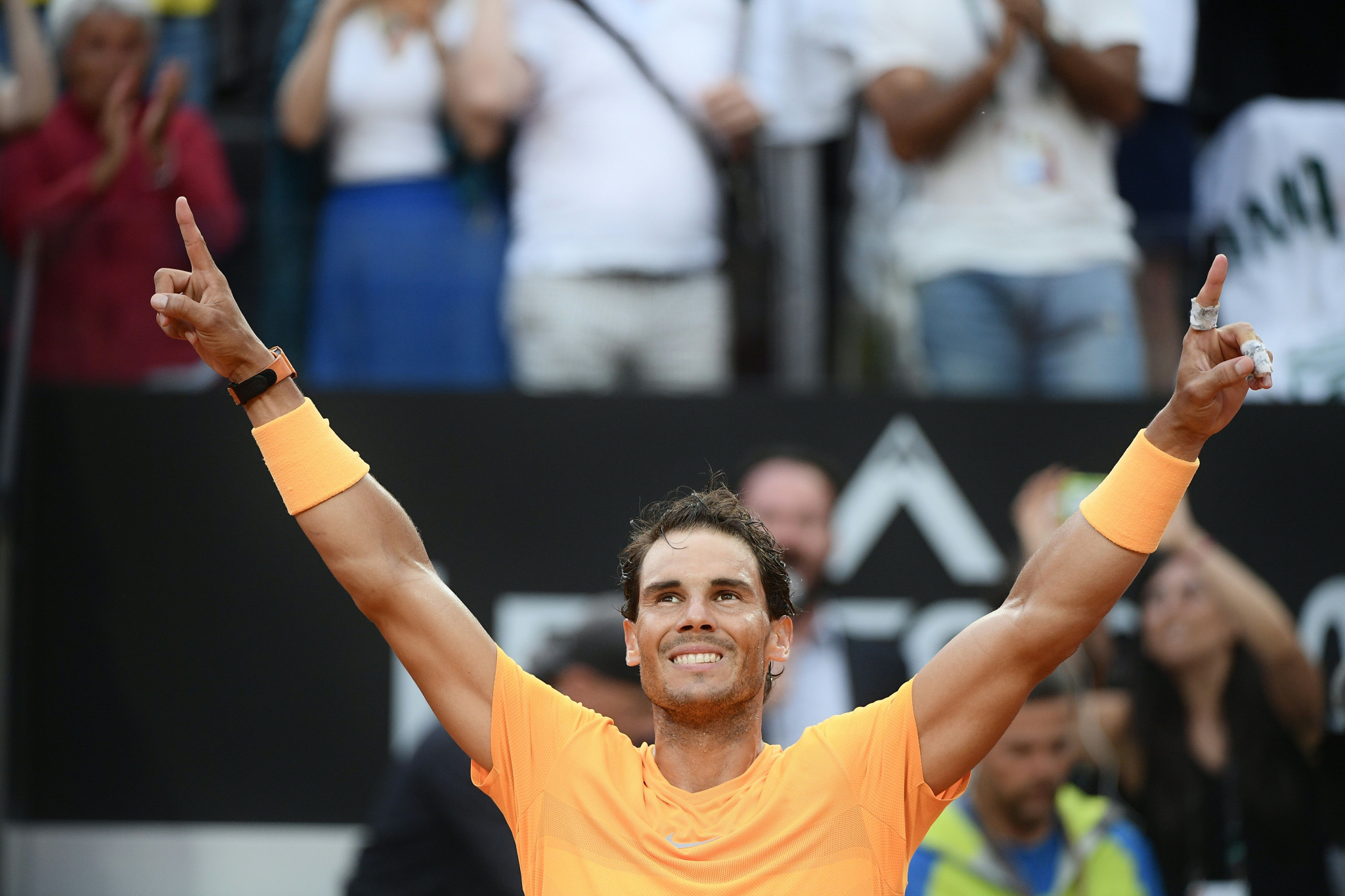 Nadal survives scare to win Italian Open title following rain delay