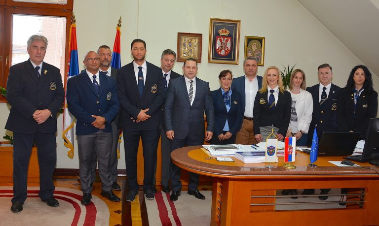 The Mayor of Čačak officially welcomed an International Federation of Fitness and Bodybuilding delegation ©IFBB
