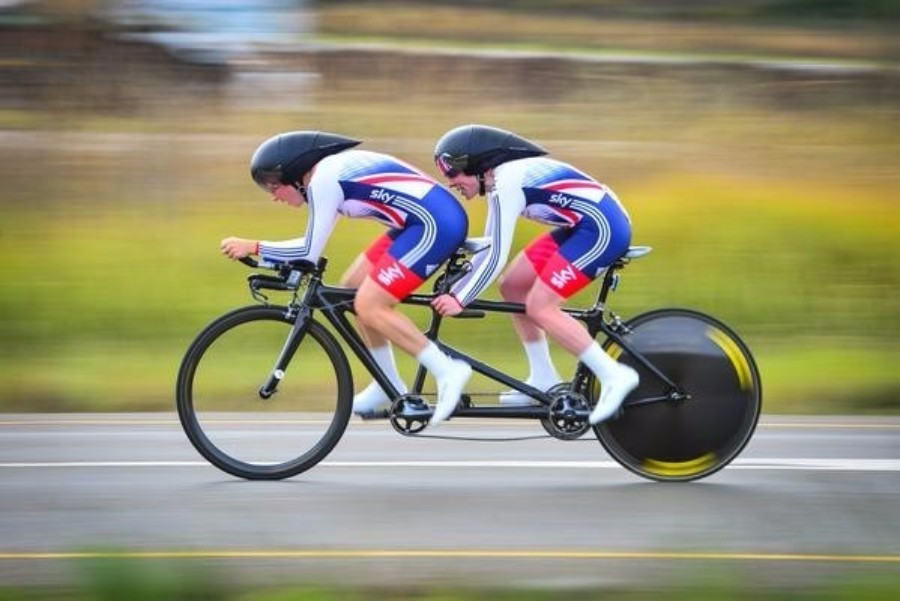 Britain secured both golds in the tandem time trials