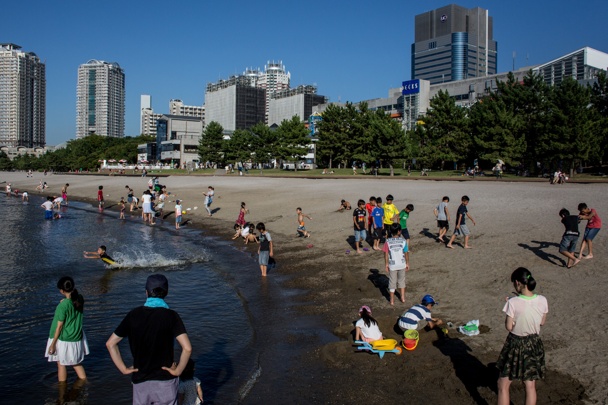 Odaiba Beach in Tokyo has been visited by Paris delegates ©Getty Images
