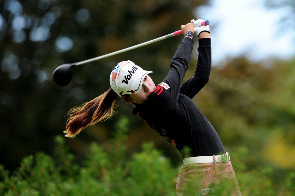 South Korea's Mi Hyang Lee leads at the halfway stage of the Evian Championship on nine-under-par ©Getty Images