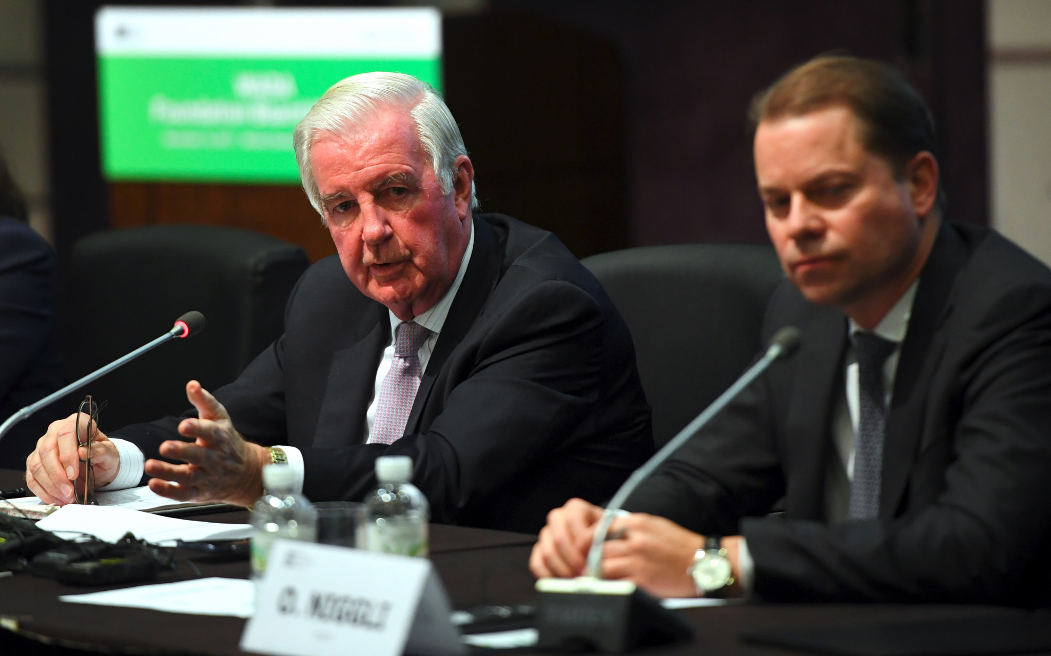 Sir Craig Reedie, left, is due to stand down as WADA President next year ©Getty Images
