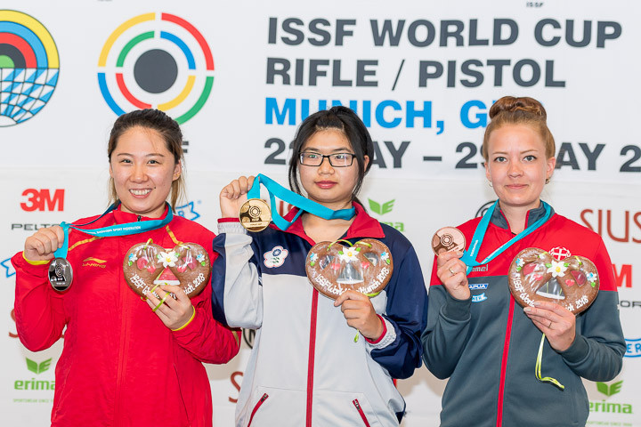 Lin Yiung-Shin won her first gold medal at World Cup level ©ISSF