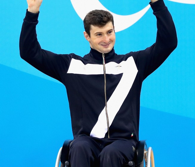 Italy's Francesco Bocciardo pictured celebrating gold at the 2016 Paralympic Games ©Getty Images