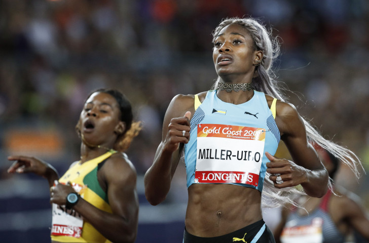 Olympic 400m champion Shaunae Miller-Uibo, pictured winning the Commonwealth 200m title last month, will make her season's debut over one lap in the two-day IAAF Diamond League meeting that gets underway in Eugene, Oregon tomorrow evening ©Getty Images  