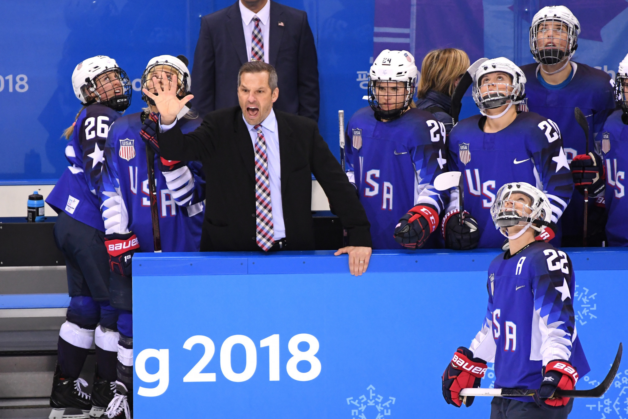 Robb Stauber guided the United States' women's ice hockey team to the Olympic gold medal at Pyeongchang 2018 ©Getty Images