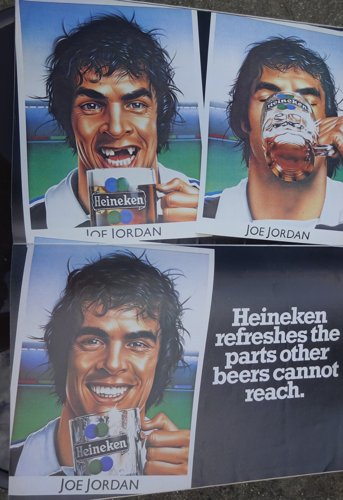 A famous Heineken advert with Scotland striker Joe Jordan ©Heineken