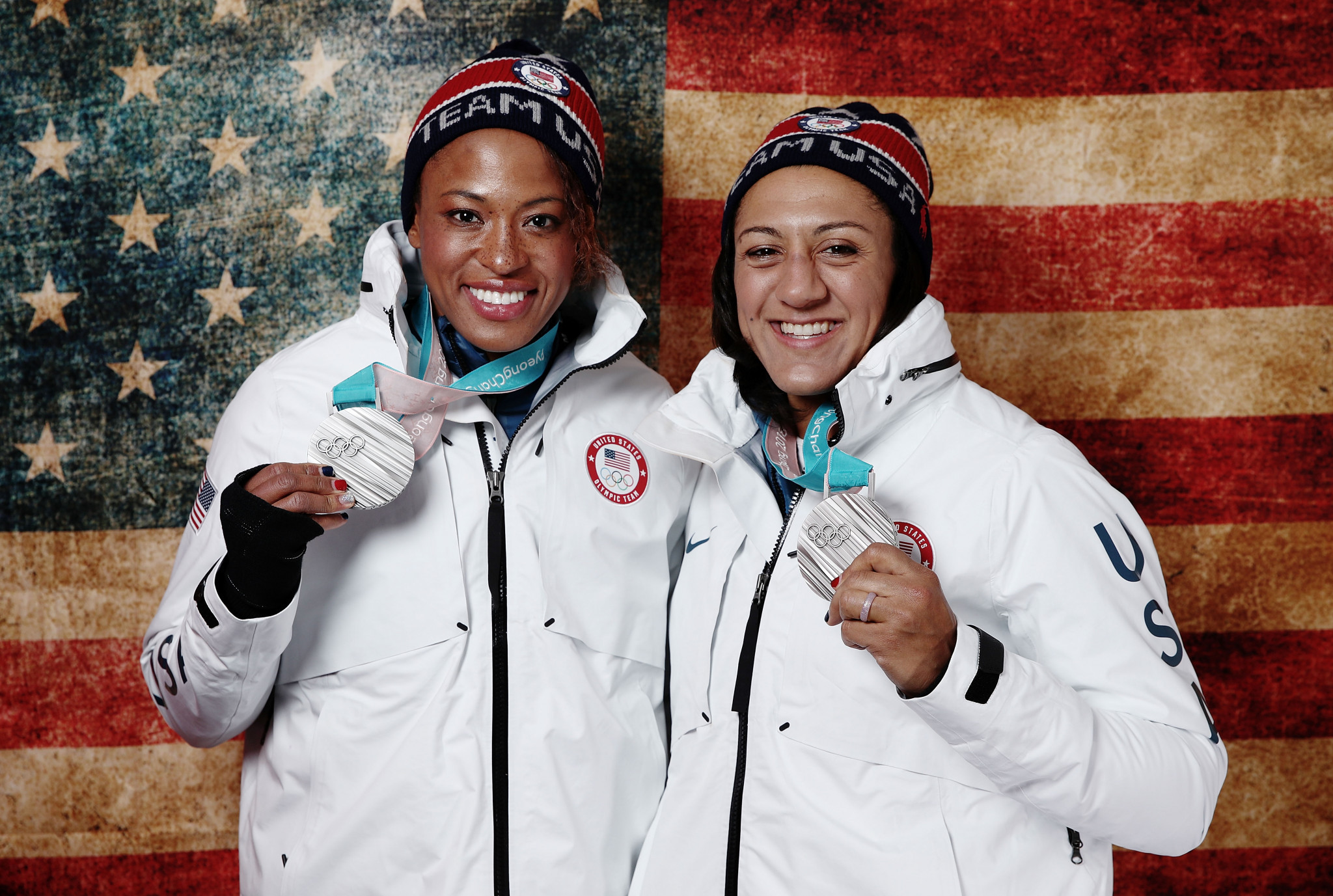 Elana Meyers Taylor, right, and Lauren Gibbs won United States' only bobsleigh medal at Pyeongchang 2018