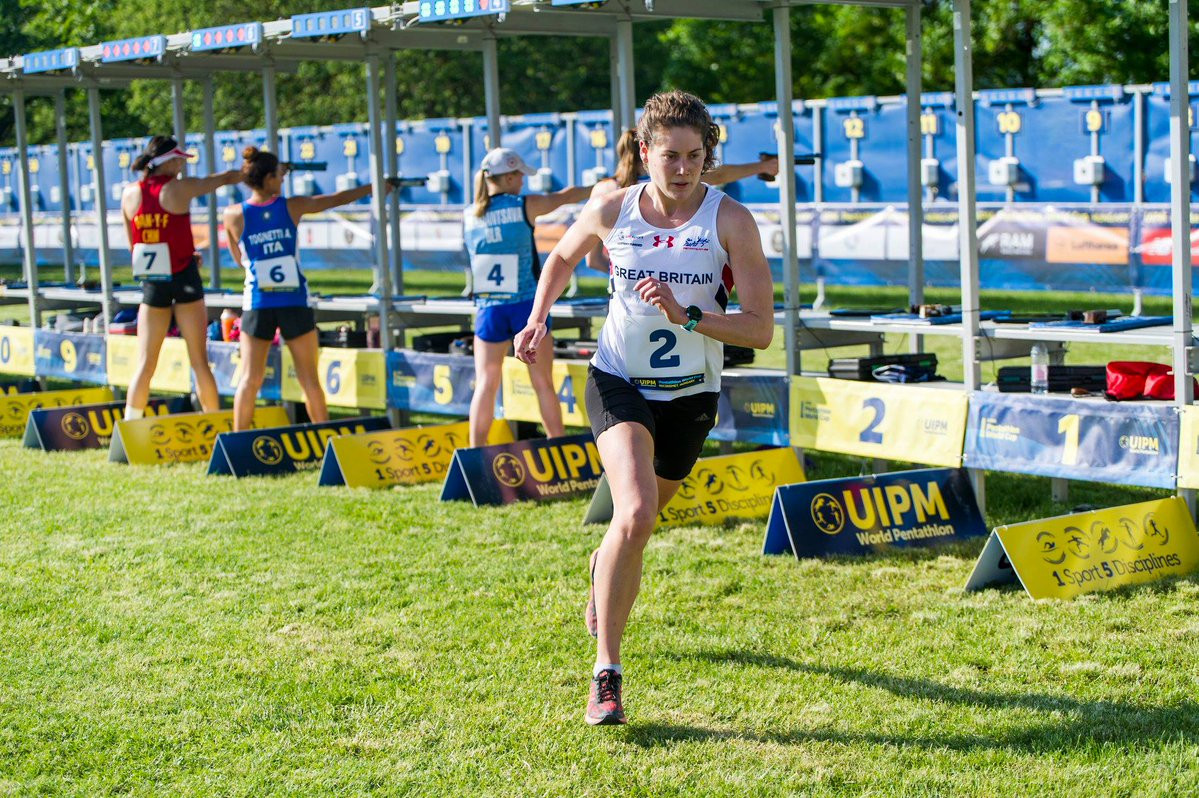 Britain's Kate French produced a superb laser run performance to clinch the women's gold medal ©UIPM