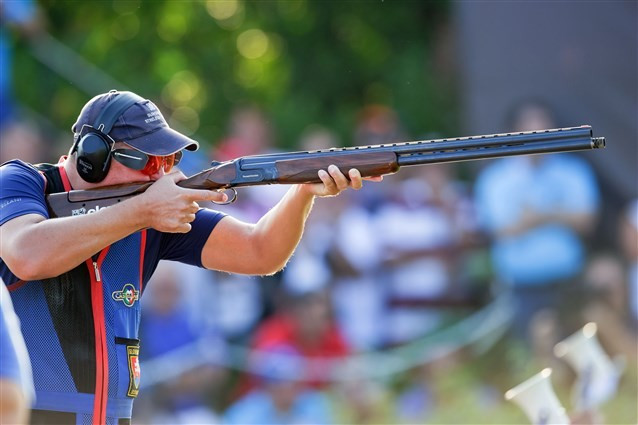 Erik Varga retained his men's trap title after a nerve wracking shoot-off ©ISSF