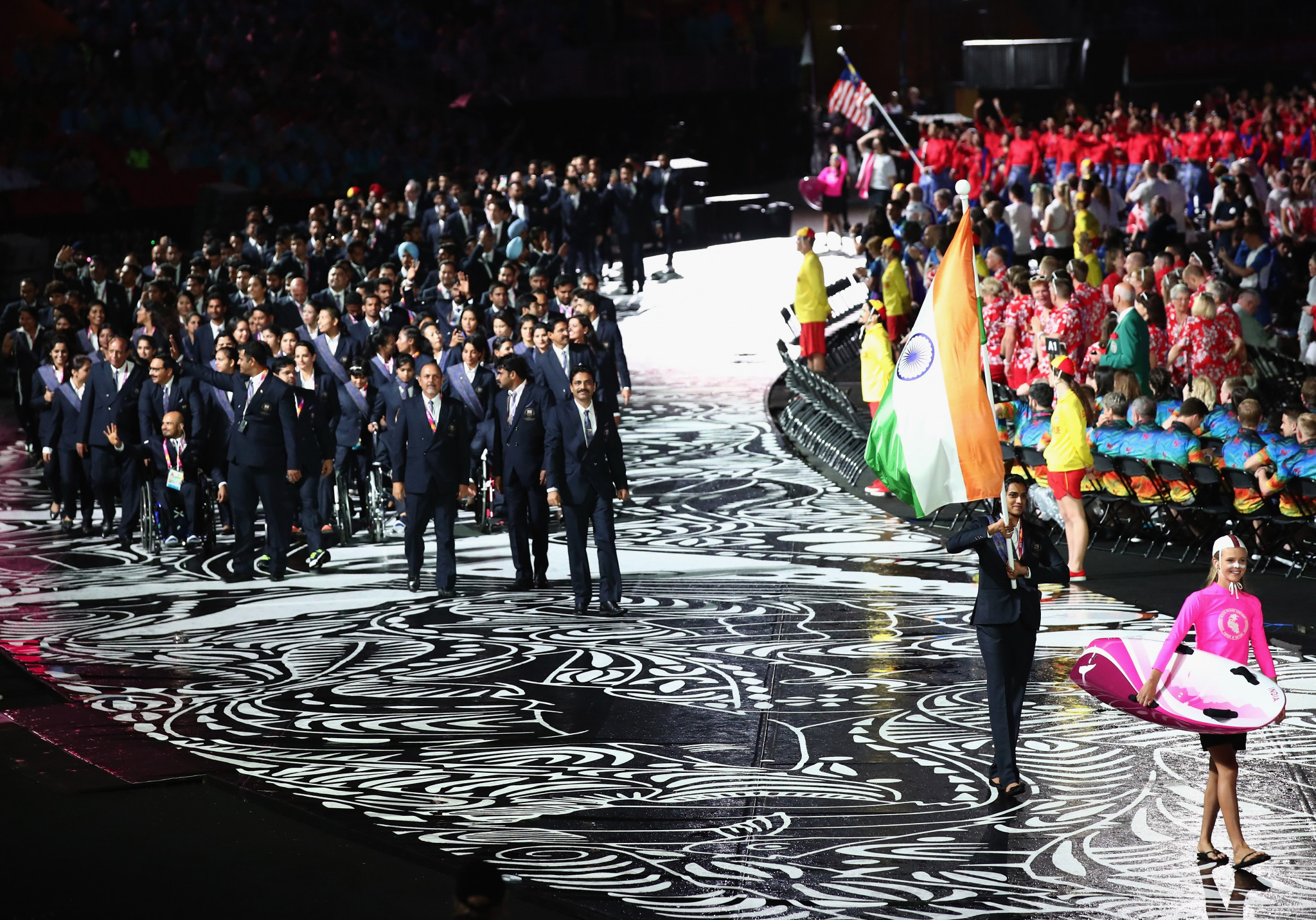 The Indian Olympic Association opted to give their competitors a unified dress code for the Opening Ceremony of the Gold Coast 2018 Commonwealth Games ©Getty Images