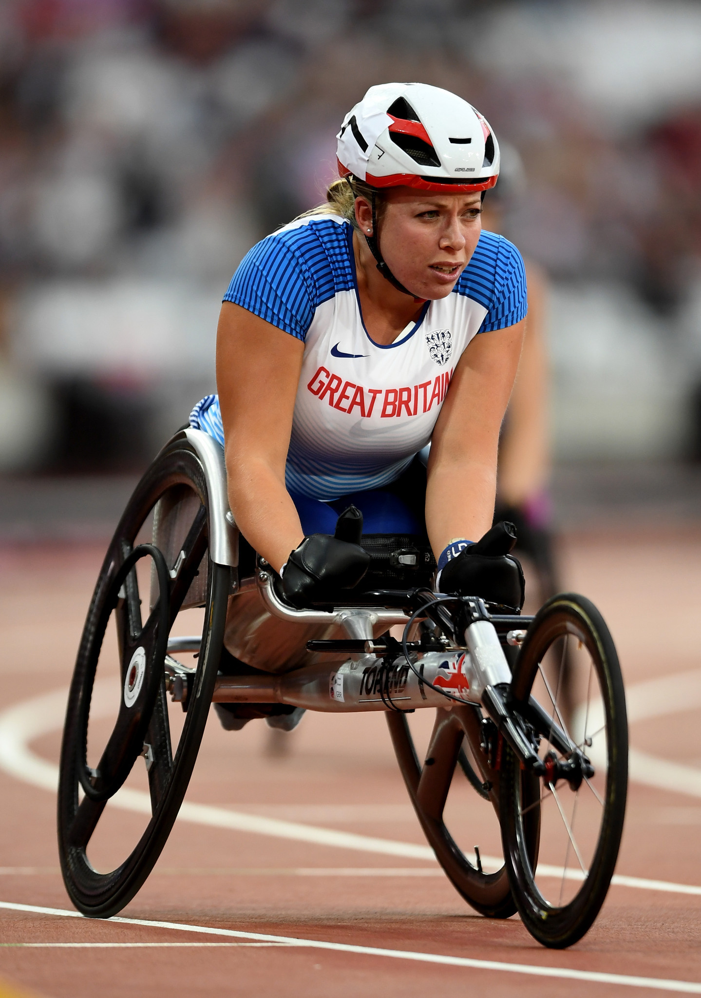 Great Britain's Hannah Cockroft increased her gold medal tally to four with victory in the women's 400m T34 event ©Getty Images